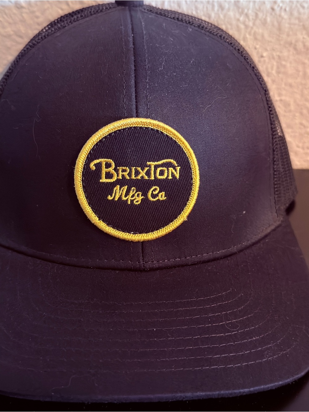 Brixton Black Cap with Yellow Embroidered Patch